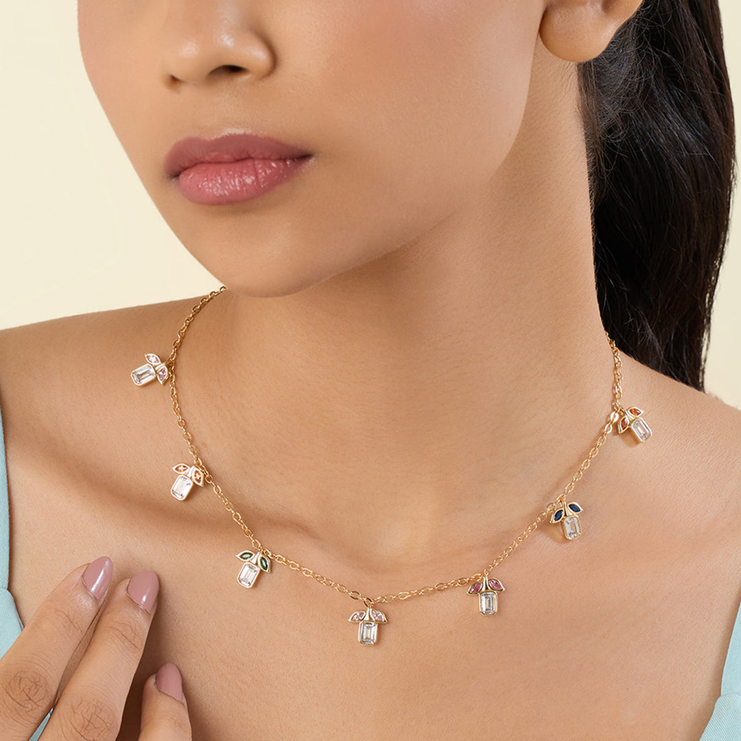 Phool Multi-cooloured Station Necklace