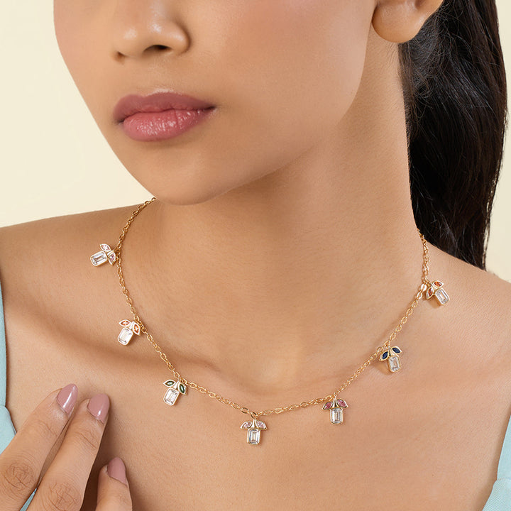 Phool Multi-cooloured Station Necklace