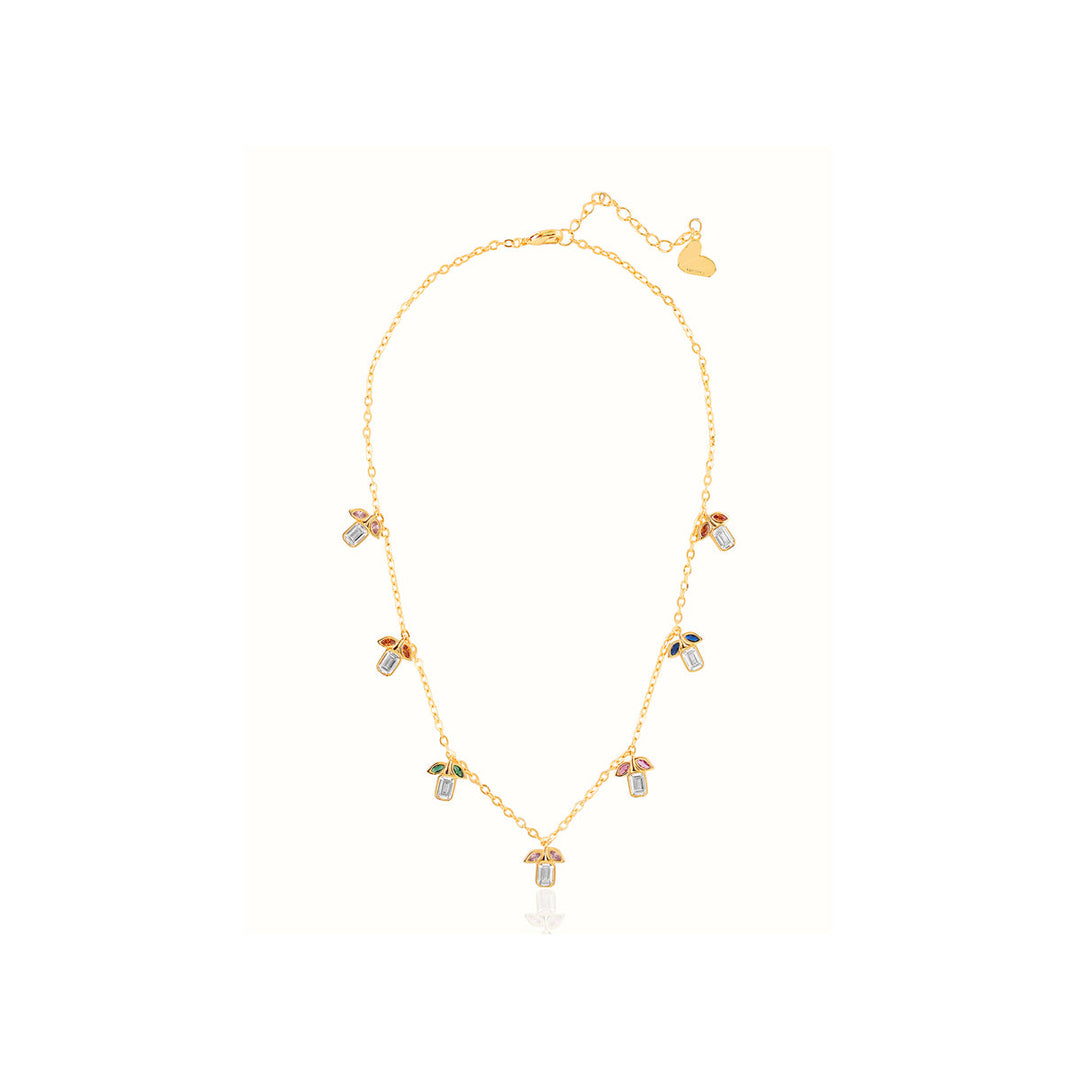 Phool Multi-cooloured Station Necklace