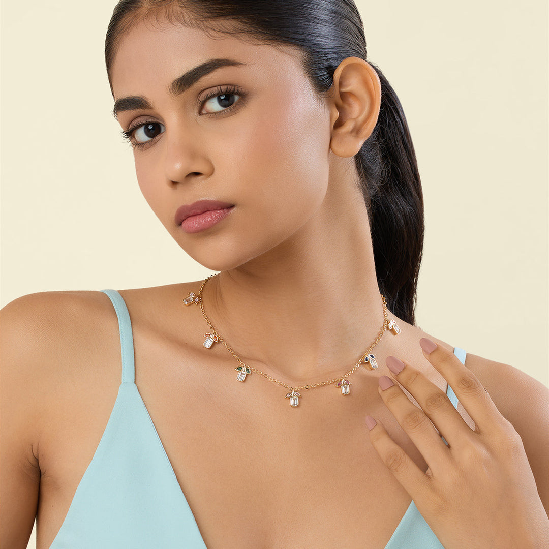 Phool Multi-cooloured Station Necklace