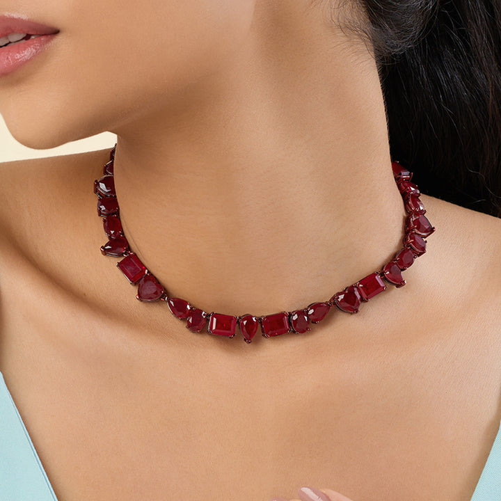 Vivienne Ruby Collar Necklace