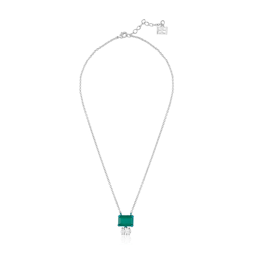 Lunara Emerald Pendant Necklace