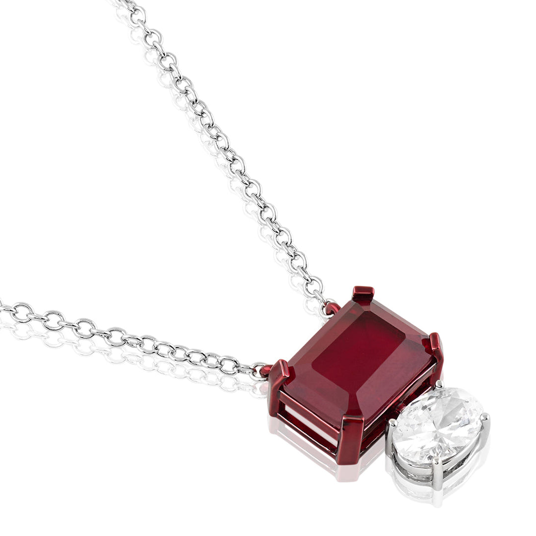 Marquise Ruby Pendant Necklace