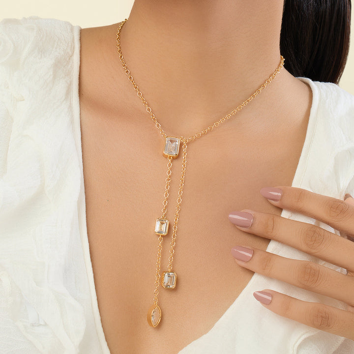 Celeste Golden Y Necklace