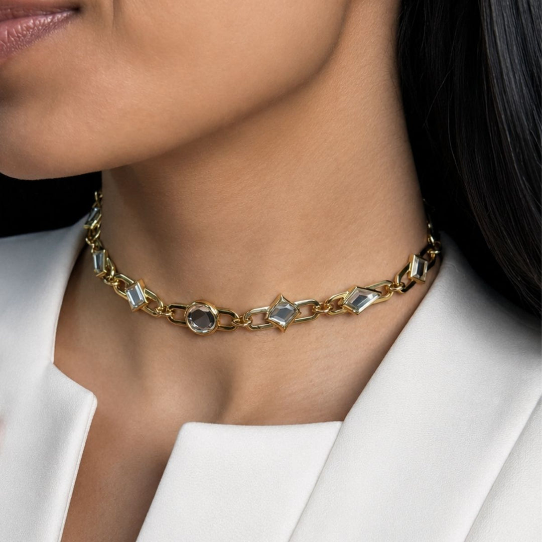 Cherie Mirror Choker Necklace