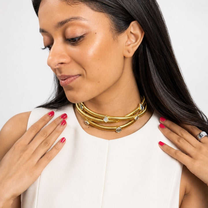 Geo Statement Mirror Choker