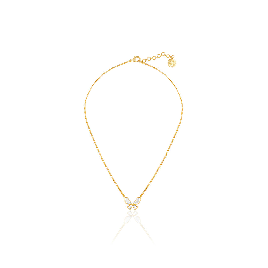 Golden Butterfly Earrings & Necklace Set