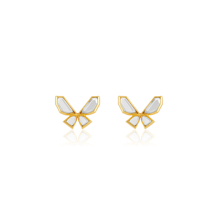 Golden Butterfly Earrings & Necklace Set