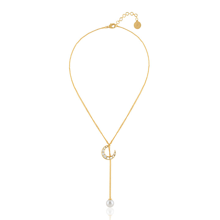 Crescent Radiance Earrings & Necklace Set