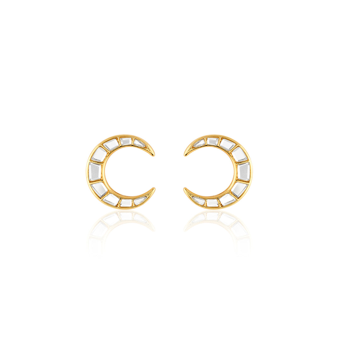 Crescent Radiance Earrings & Necklace Set