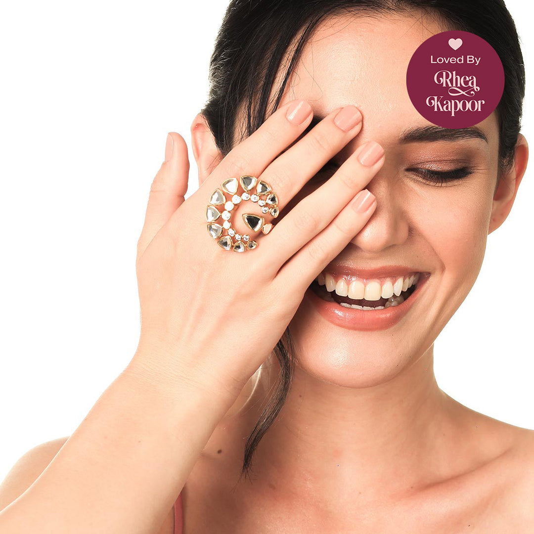 Jugni Mirror Statement Ring