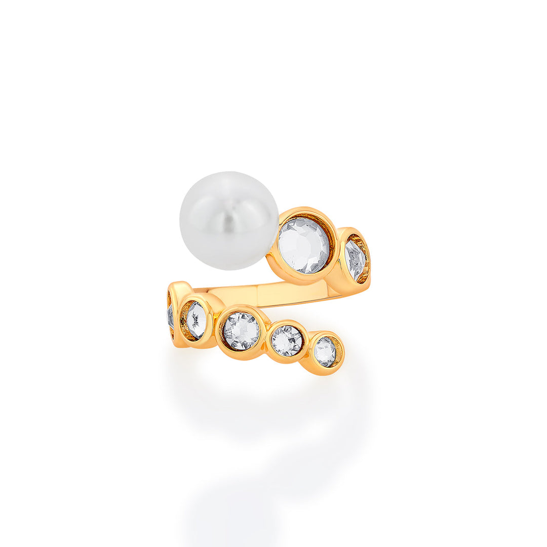 White Open ring Ring for Women by Isharya | Modern Indian Jewellery