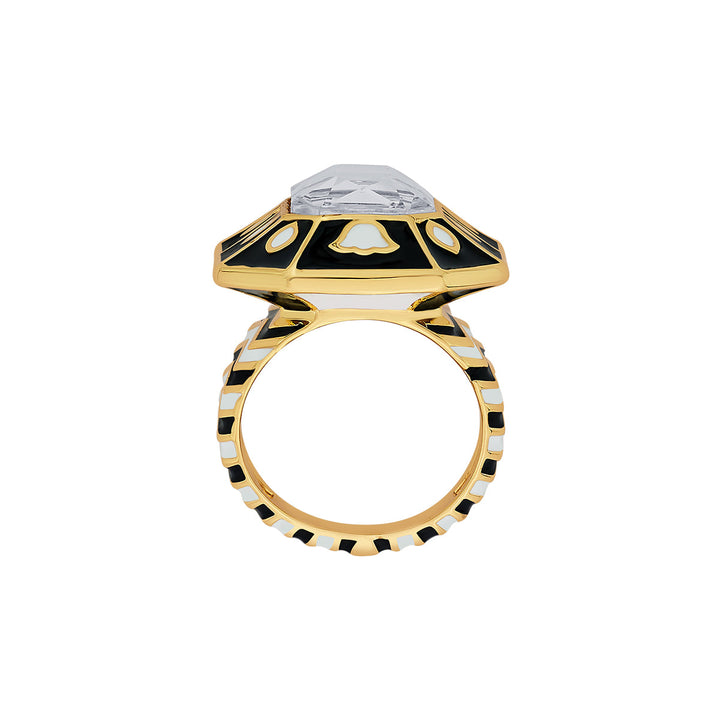 Black statement Ring for Women by Isharya | Modern Indian Jewellery