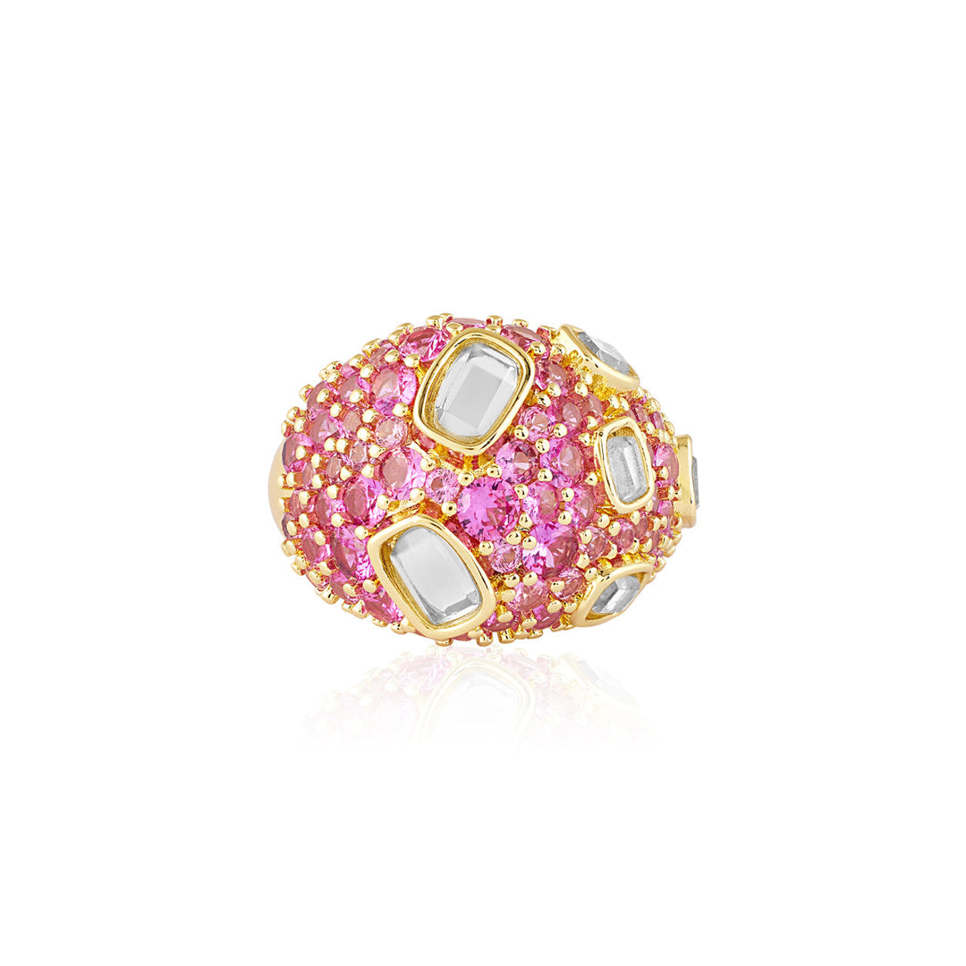 Crystal Ball Pink Party Ring