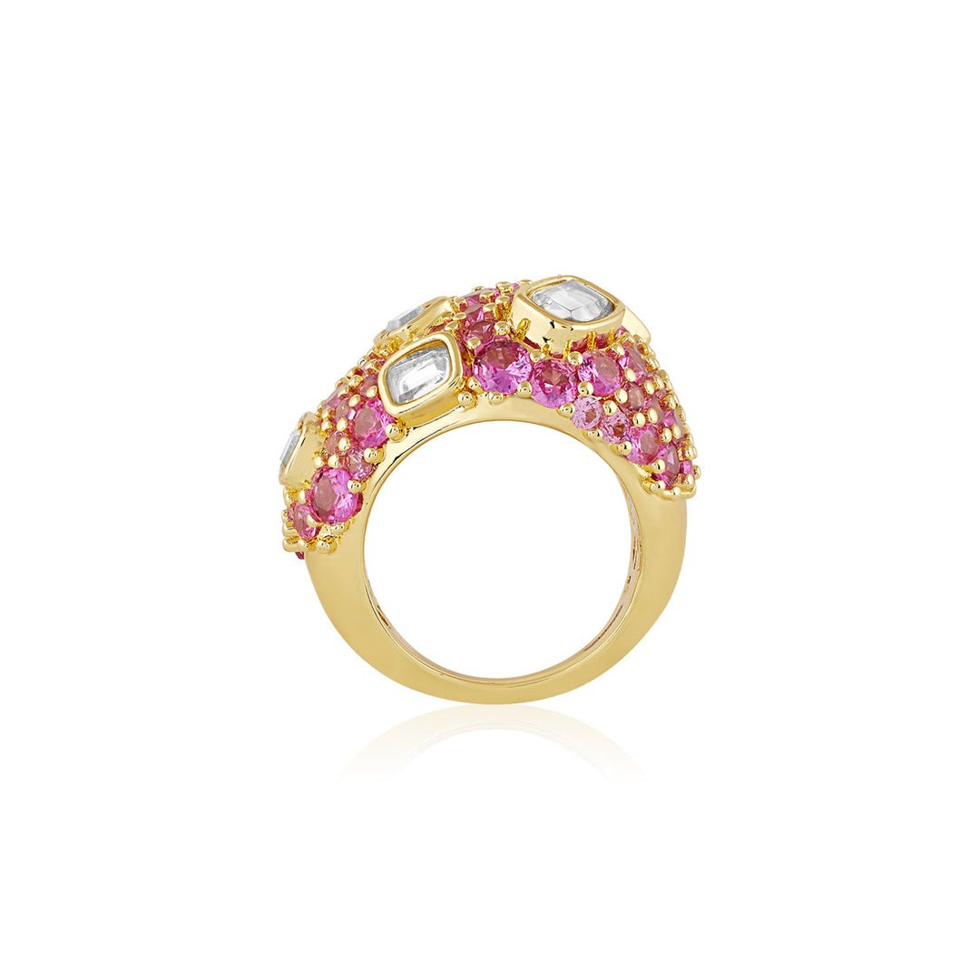 Crystal Ball Pink Party Ring