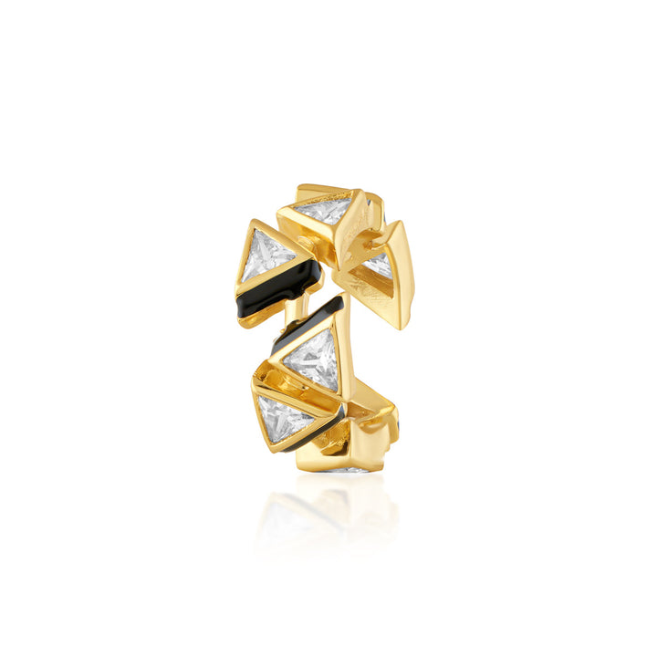 Black Triangles Infinity Ring