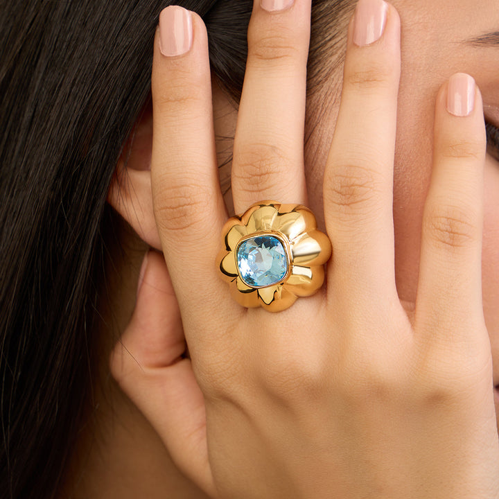 Yellow Statement Ring for Women by Isharya | Modern Indian Jewellery