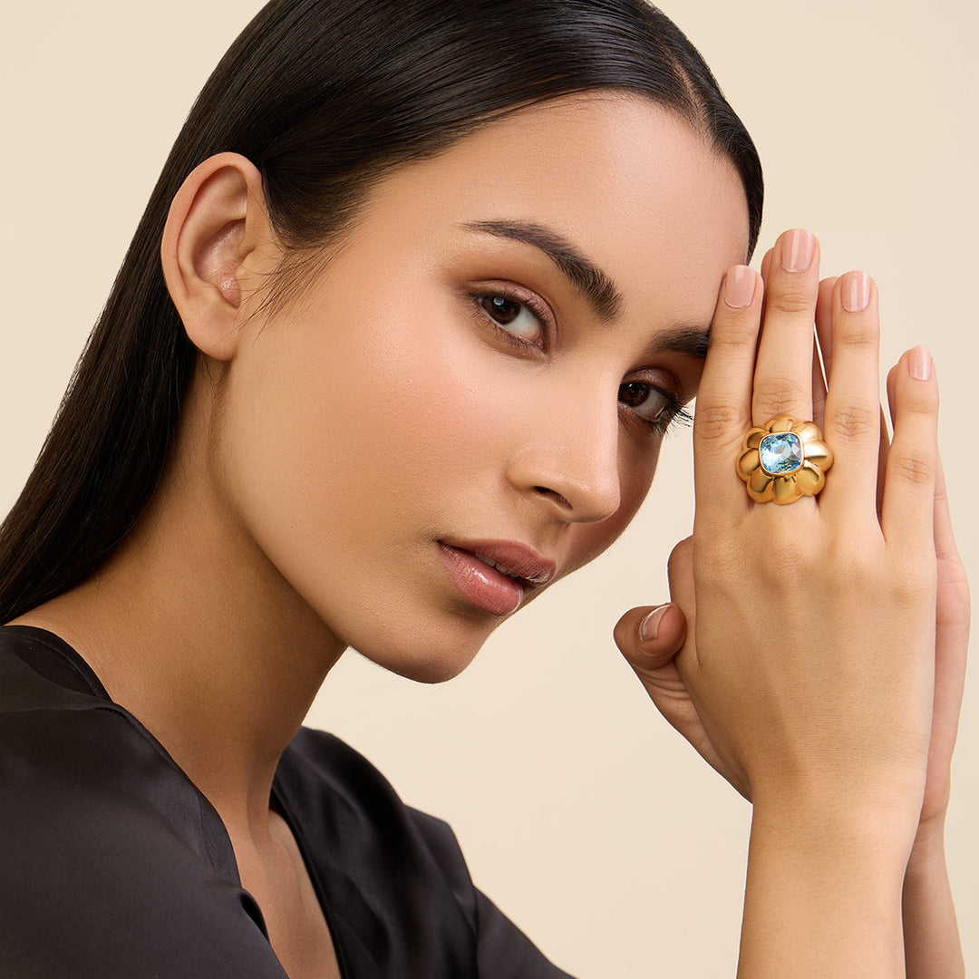 Yellow Statement Ring for Women by Isharya | Modern Indian Jewellery