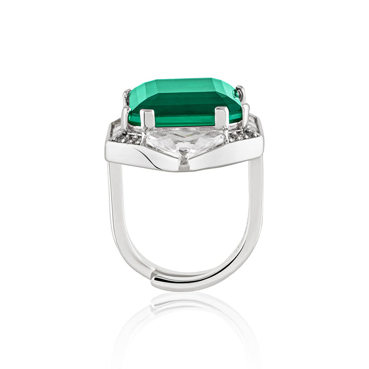 Doublet Dark Emerald Cocktail Ring