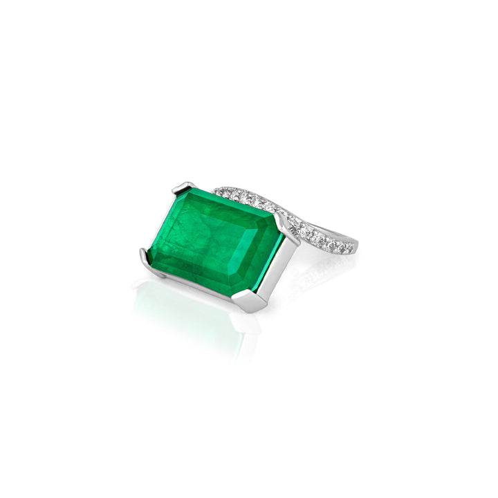 Radiant Emerald Cut Cocktail Ring