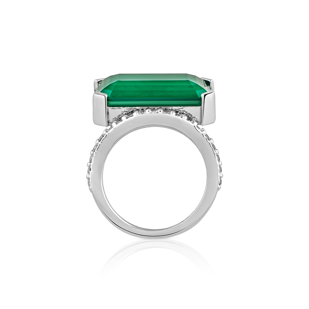 Radiant Emerald Cut Cocktail Ring