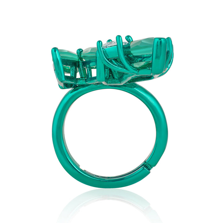 Emerald Flame Cocktail Ring