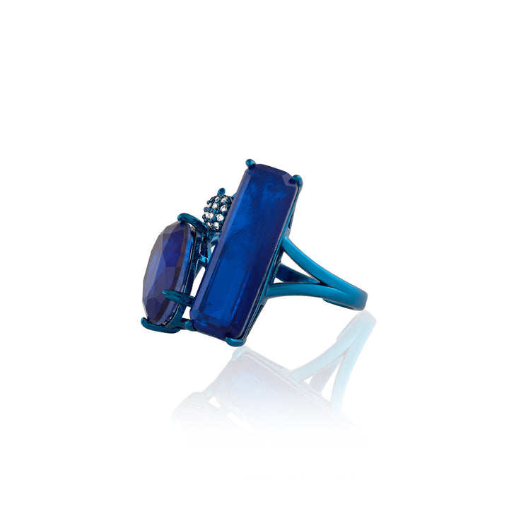Sapphire Soul Open Statement Ring