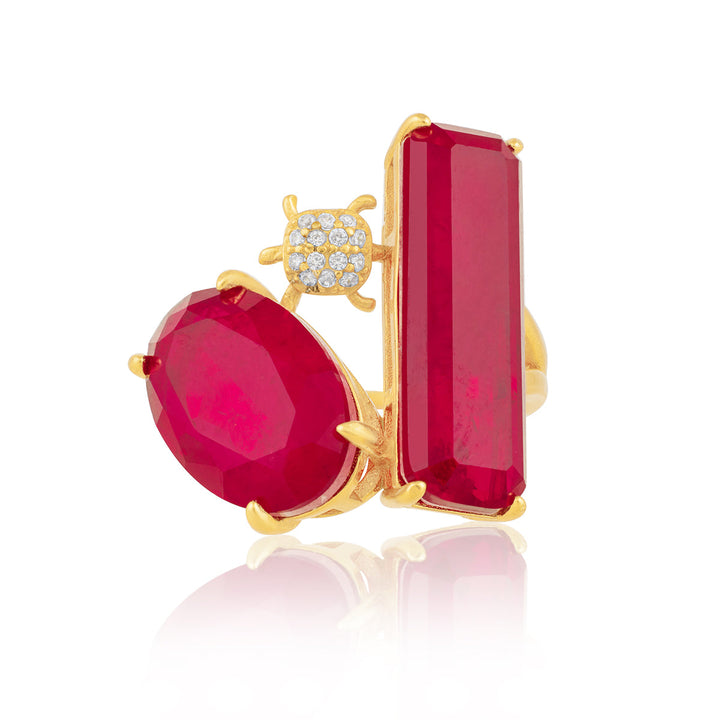 Ruby Rossette Open Statement Ring