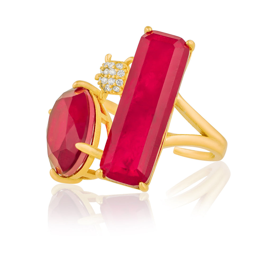 Ruby Rossette Open Statement Ring