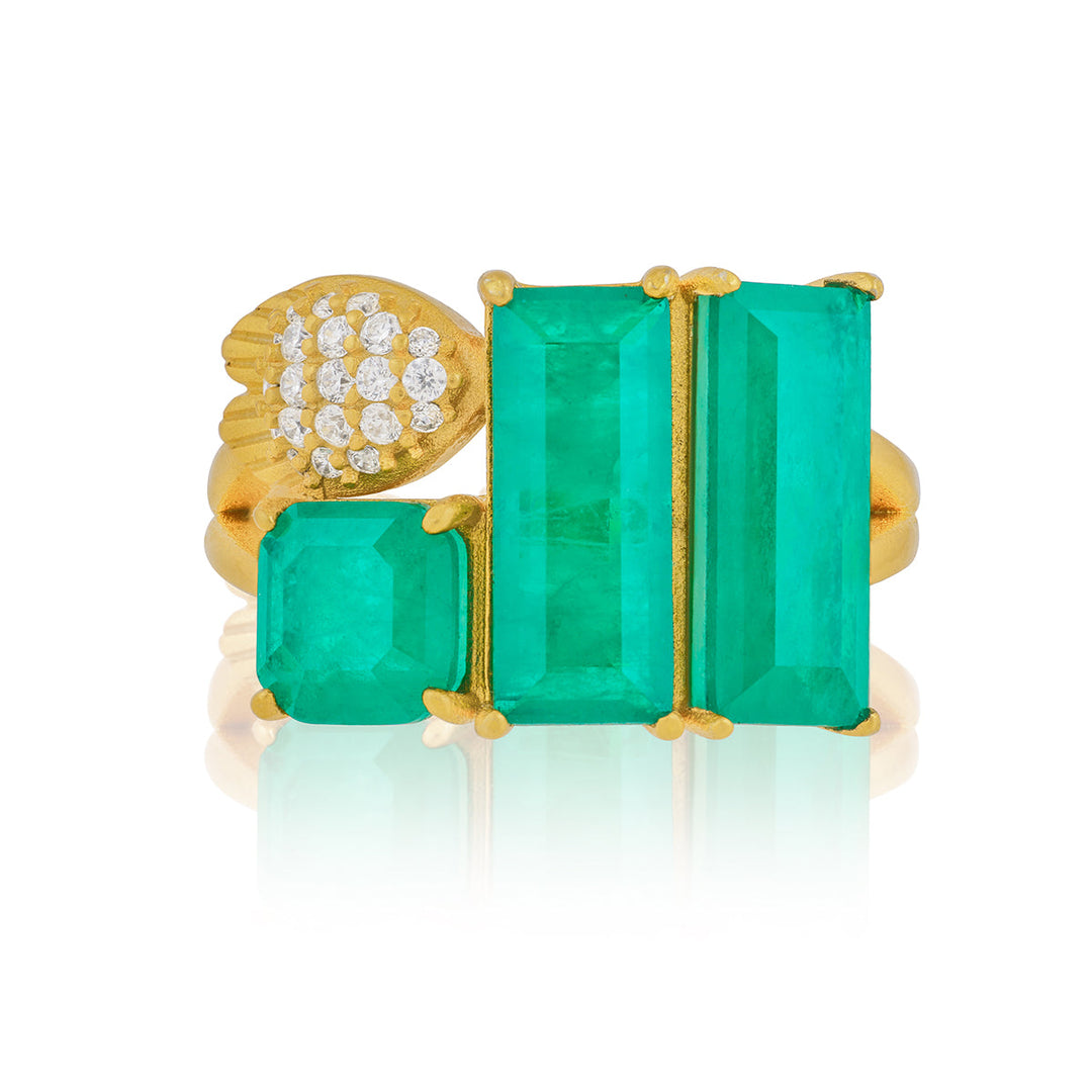 Emerald Dreams Cocktail Ring