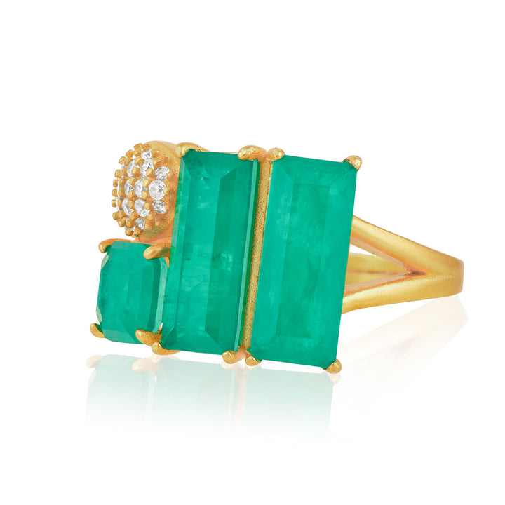 Emerald Dreams Cocktail Ring