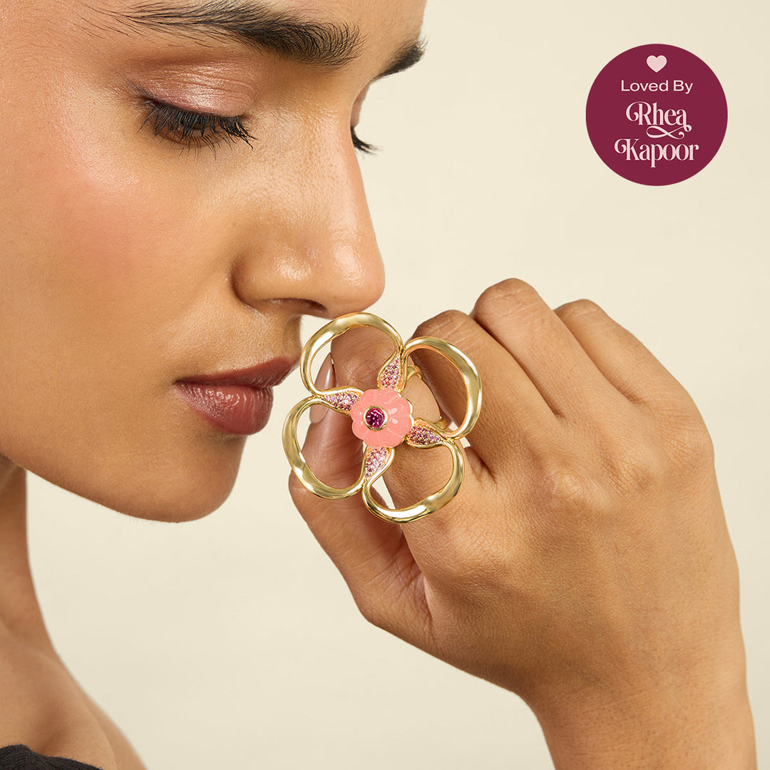 Rosé Fleur Ring