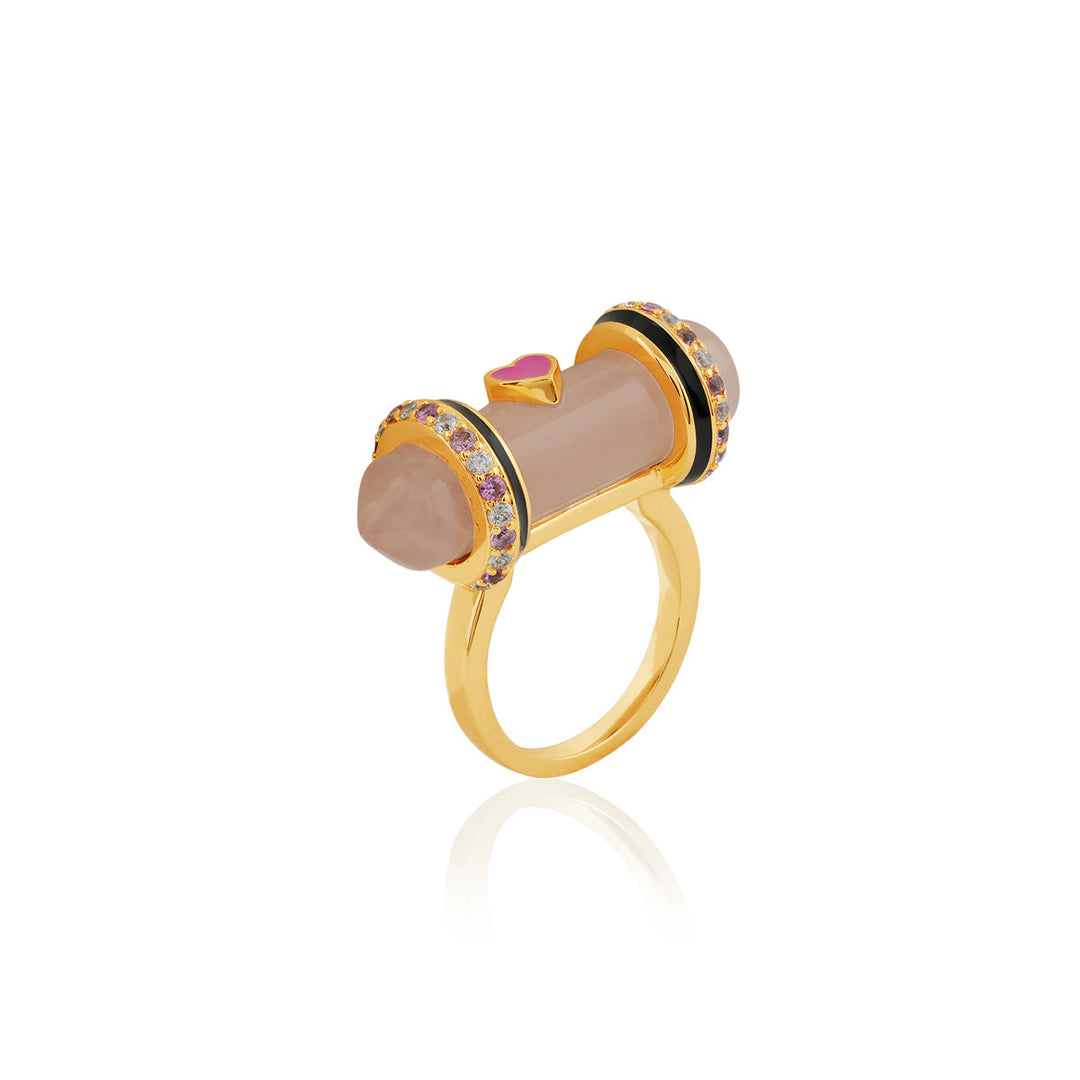 Blush Aura Amulet Ring