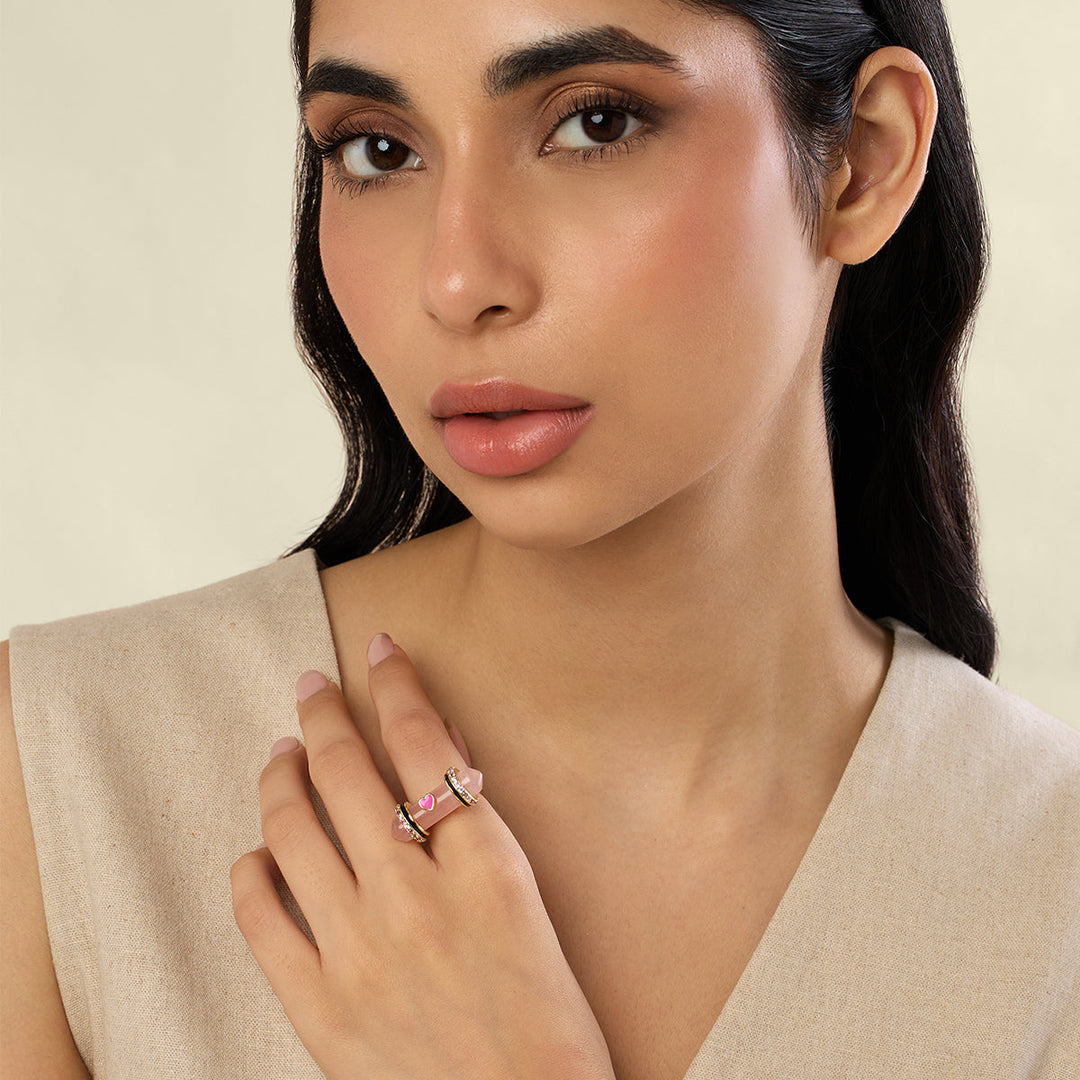 Blush Aura Amulet Ring
