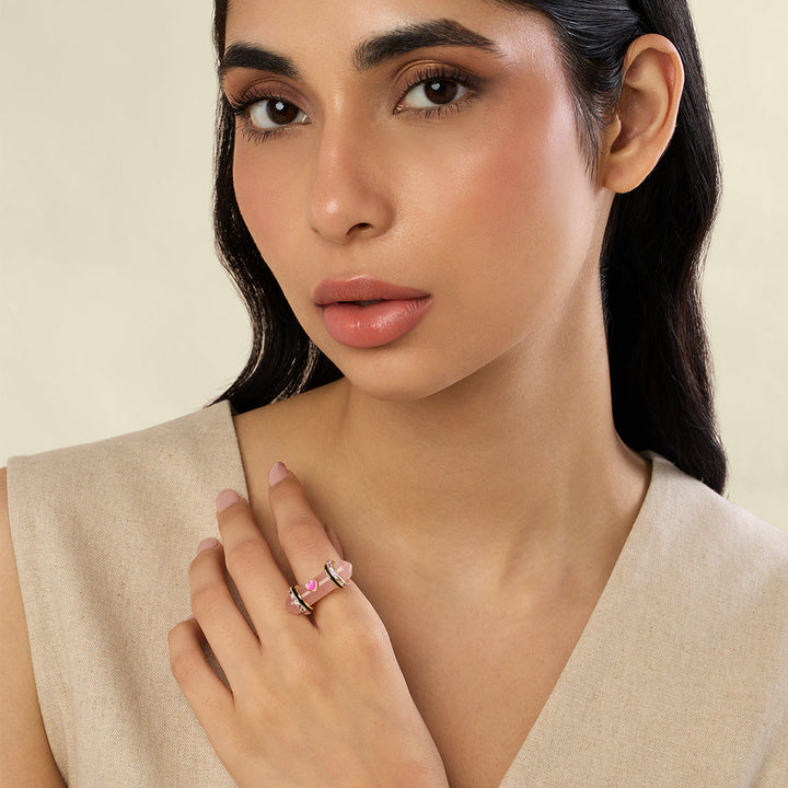 Blush Aura Amulet Ring