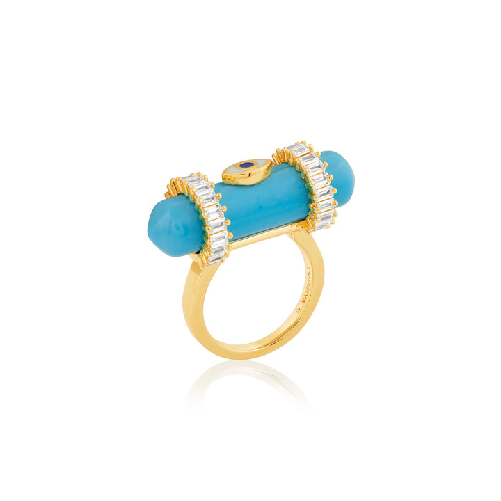 Celestial Turquoise Amulet Ring