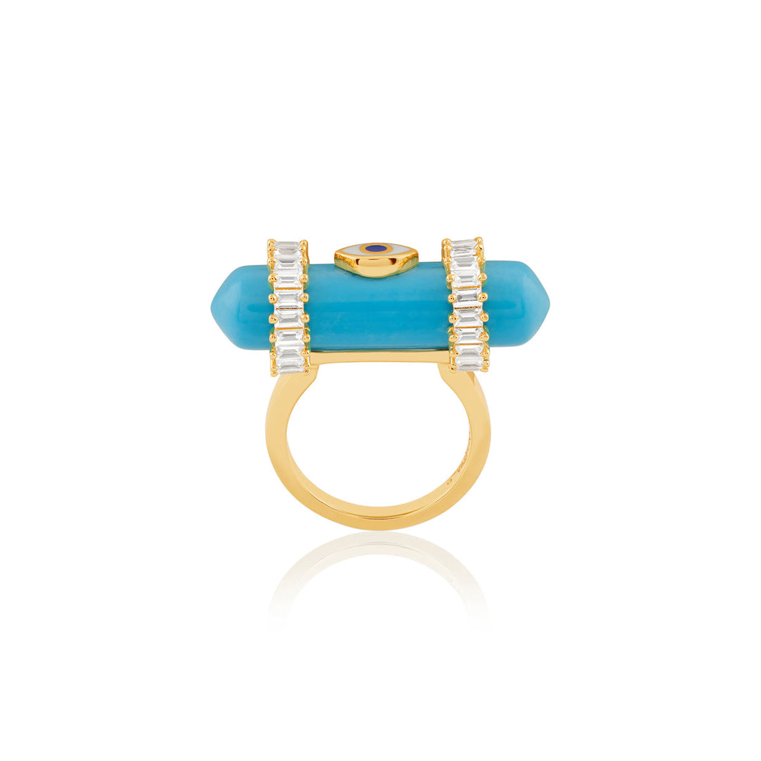 Celestial Turquoise Amulet Ring