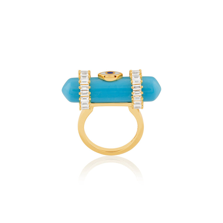 Celestial Turquoise Amulet Ring
