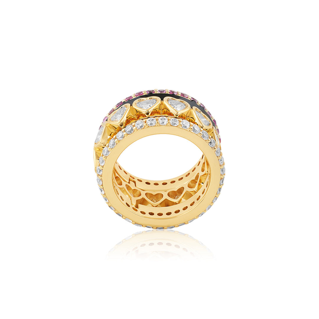 Divine Glint Statement Ring