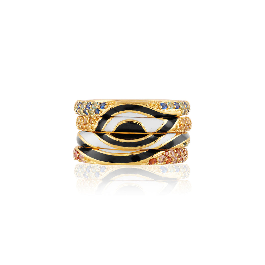 Surreva Statement Ring In 18Kt Gold Plated