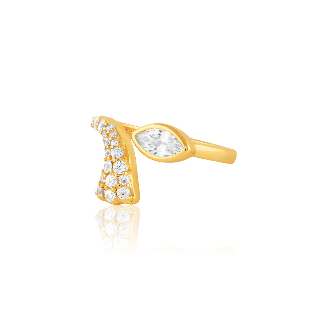 Dalienne Statement Ring In 18Kt Gold Plated