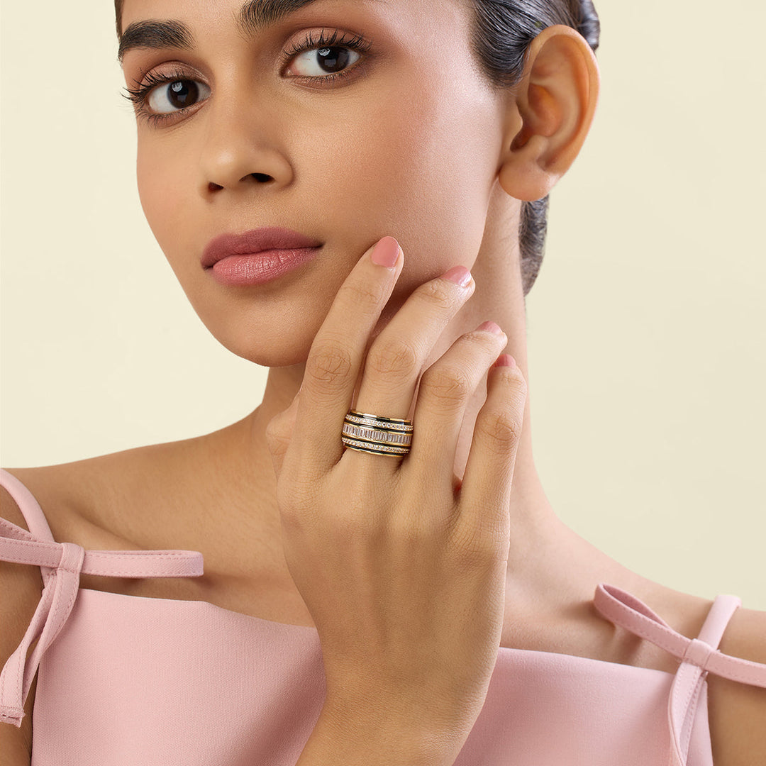 Bretonne Ring In 18Kt Gold Plated