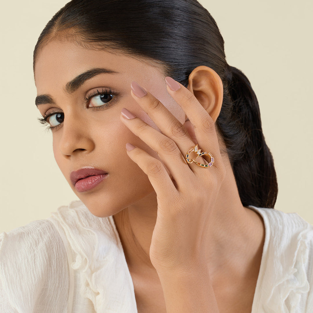 Khargosha Multi-Coloured Statement Ring