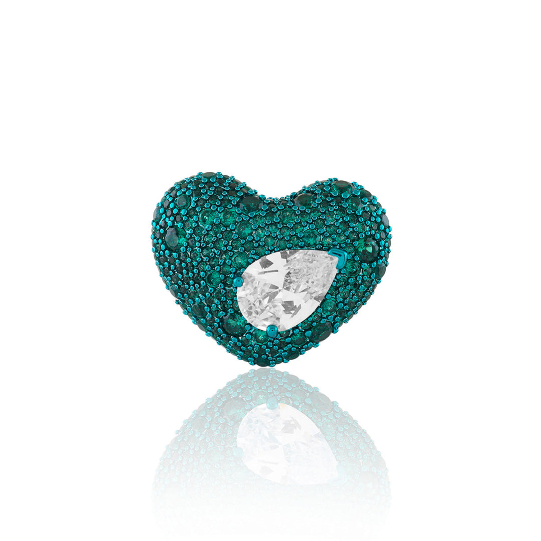 Lunara Emerald Heart Ring