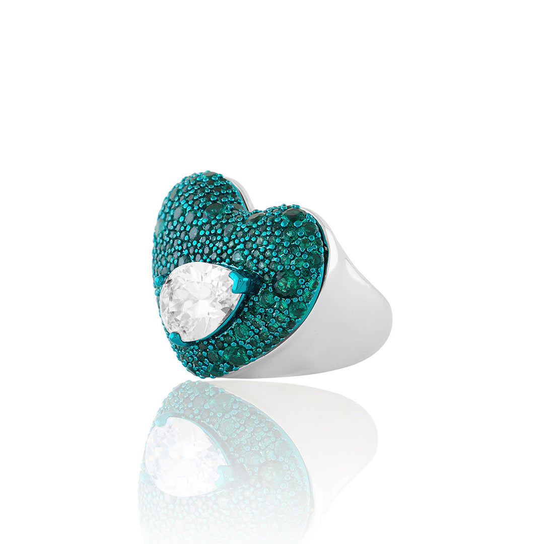 Lunara Emerald Heart Ring