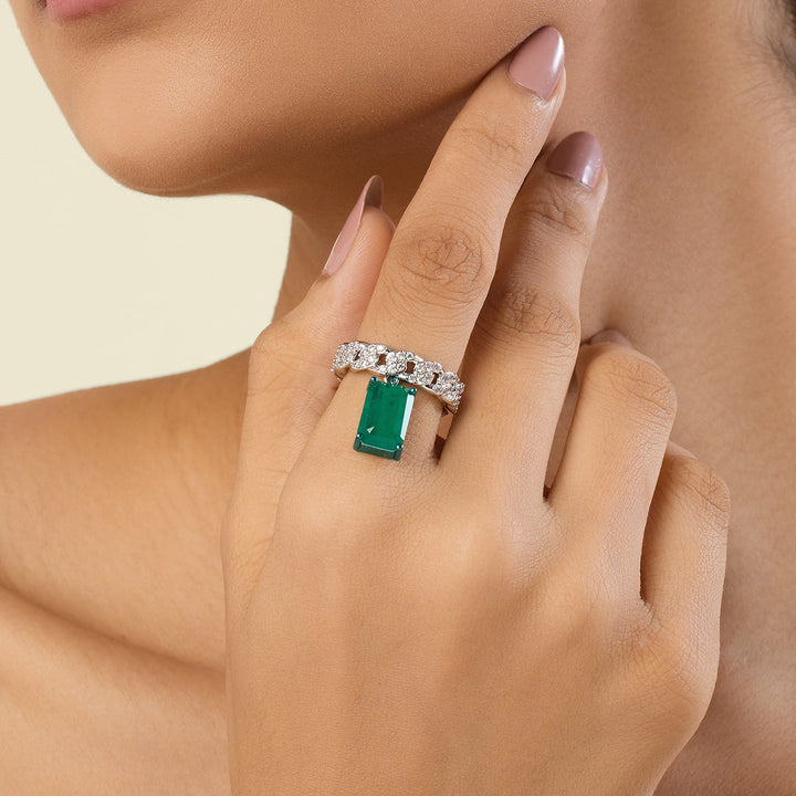 Camellia Emerald Ring