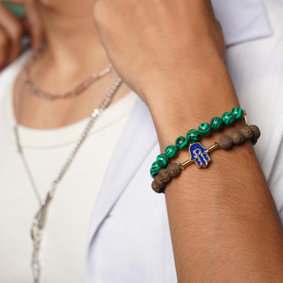 Malachite Bead Bracelet