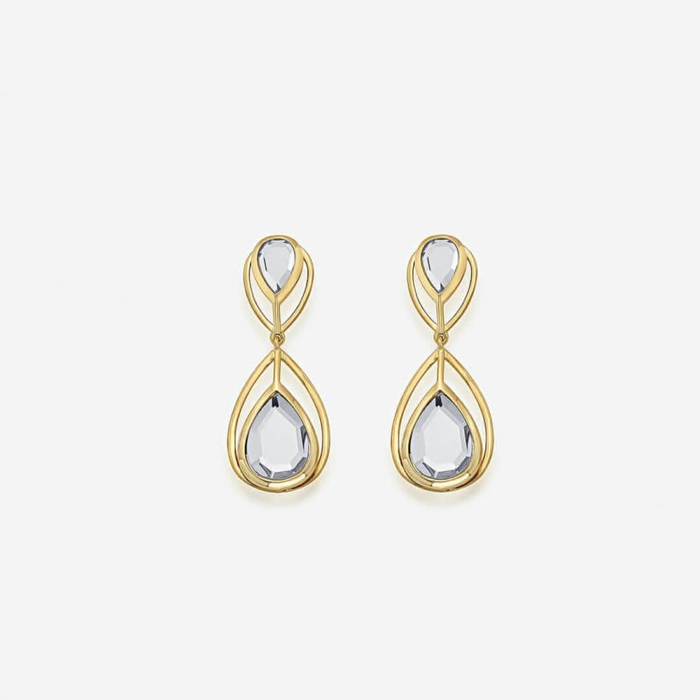 Ayaana Petite Drop Libra Earrings for Women by Isharya | Modern Indian Jewellery