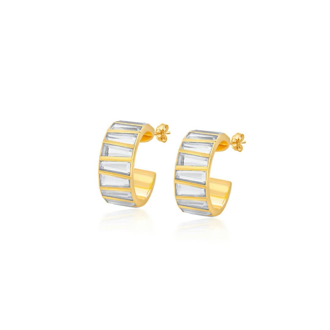 Mirror Hoop Earring for Women by Isharya | Modern Indian Jewellery