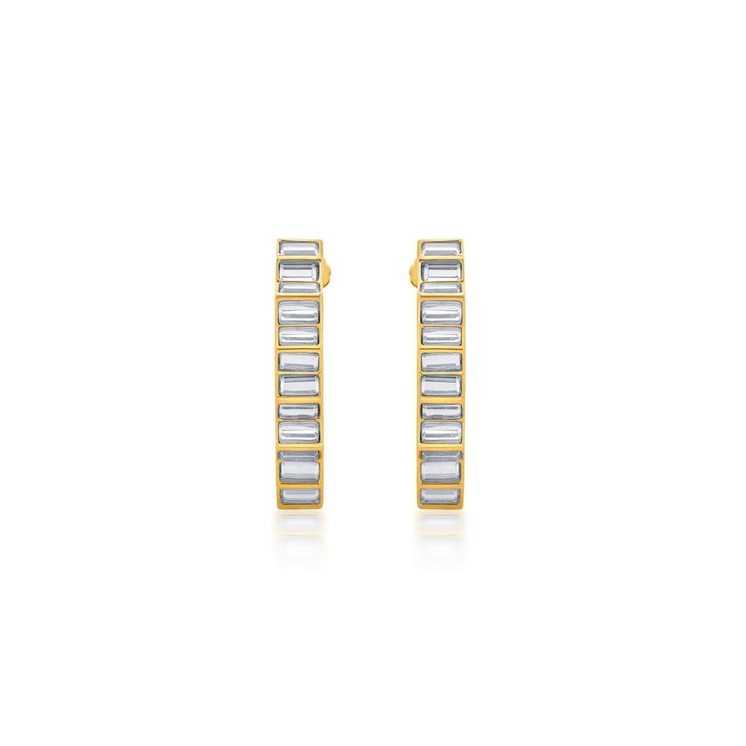 Mirror Hoop Earring for Women by Isharya | Modern Indian Jewellery